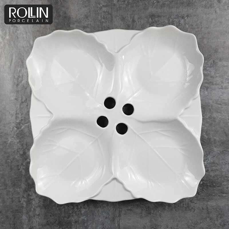 wedding banquet plates  porcelain plate divide plates 4 in 1 tray