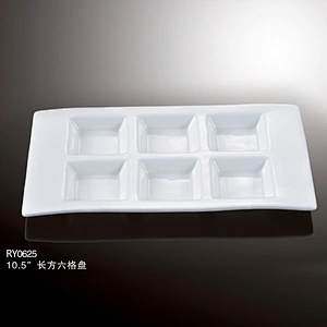 Fashion new design  buffet plate Porcelain divided plates for Buffet