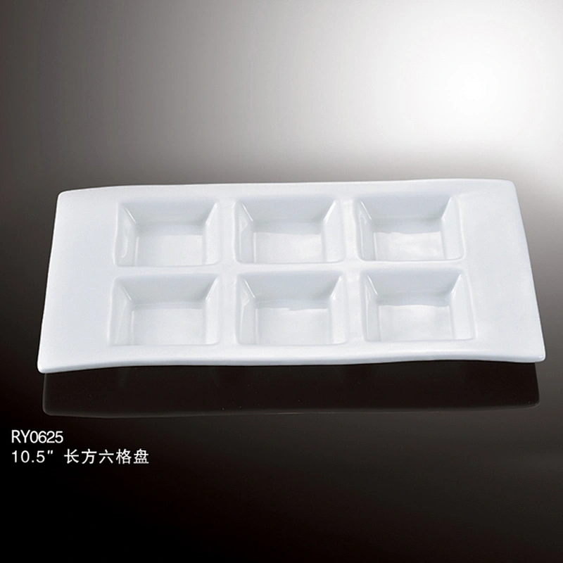 Fashion new design  buffet plate Porcelain divided plates for Buffet