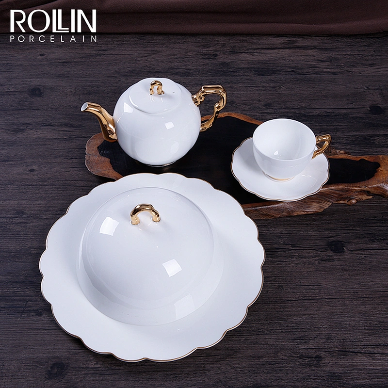 New design bone china dinner plates set hotel wedding bone china  dinnerware set