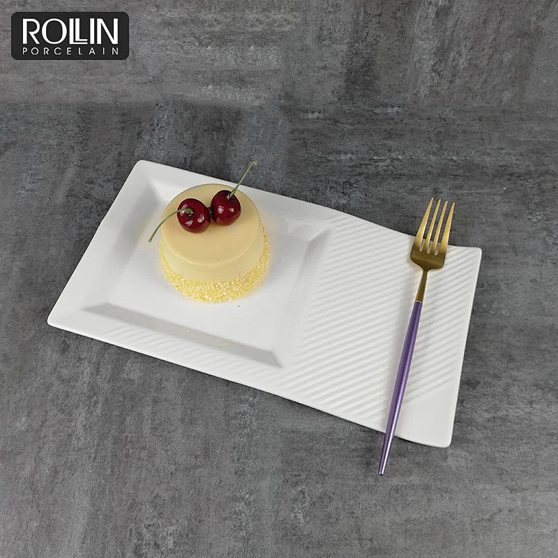 Rectangular Dessert Boat Shape Restaurant Plate