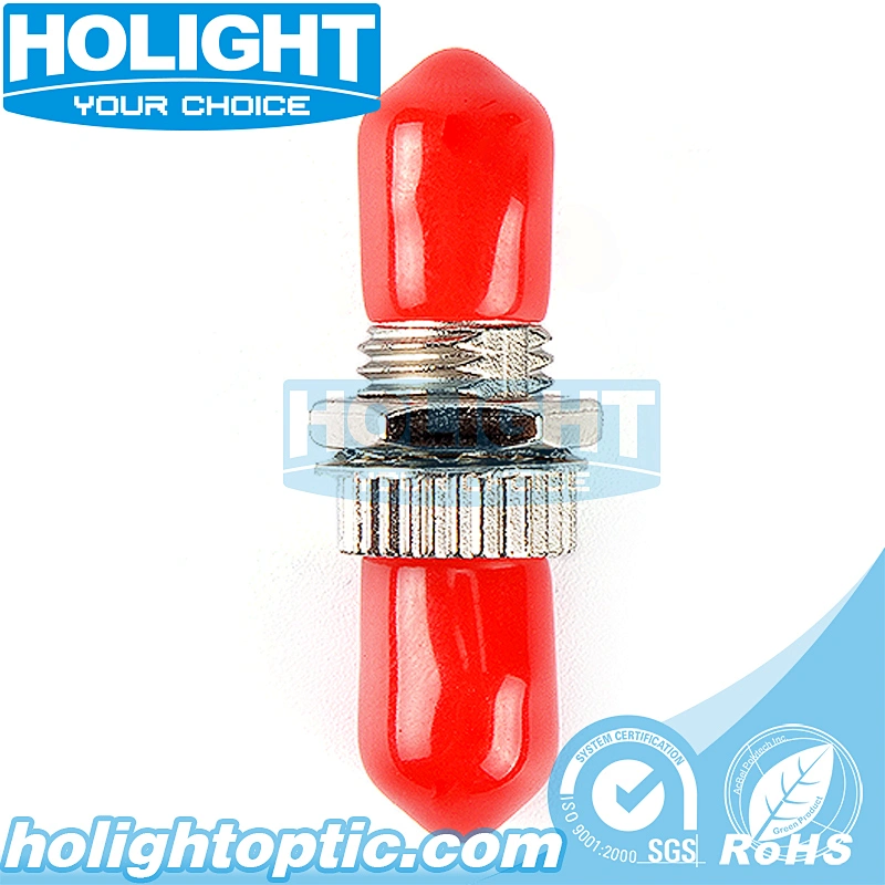 ST/PC to ST/PC Simplex Single Mode Fiber Optic Adapter no Flange