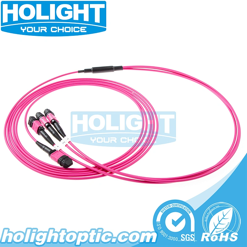 24Fibers MPO-8fibers 3xMPO OM4 mini 3.0mm Fiber Optic Patch Cable