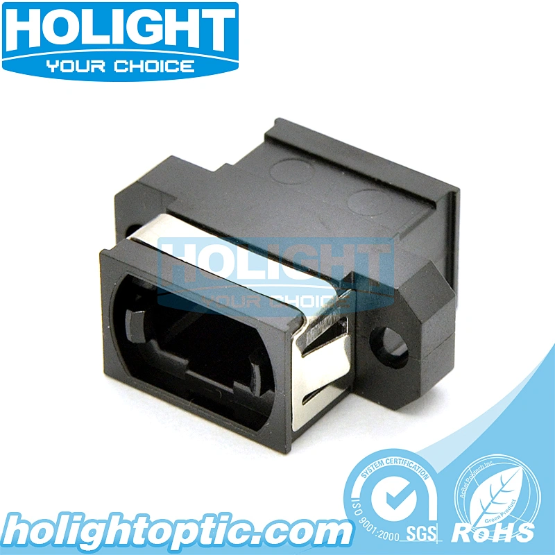 MPO Adapter SC Footprint Black with Flange Type
