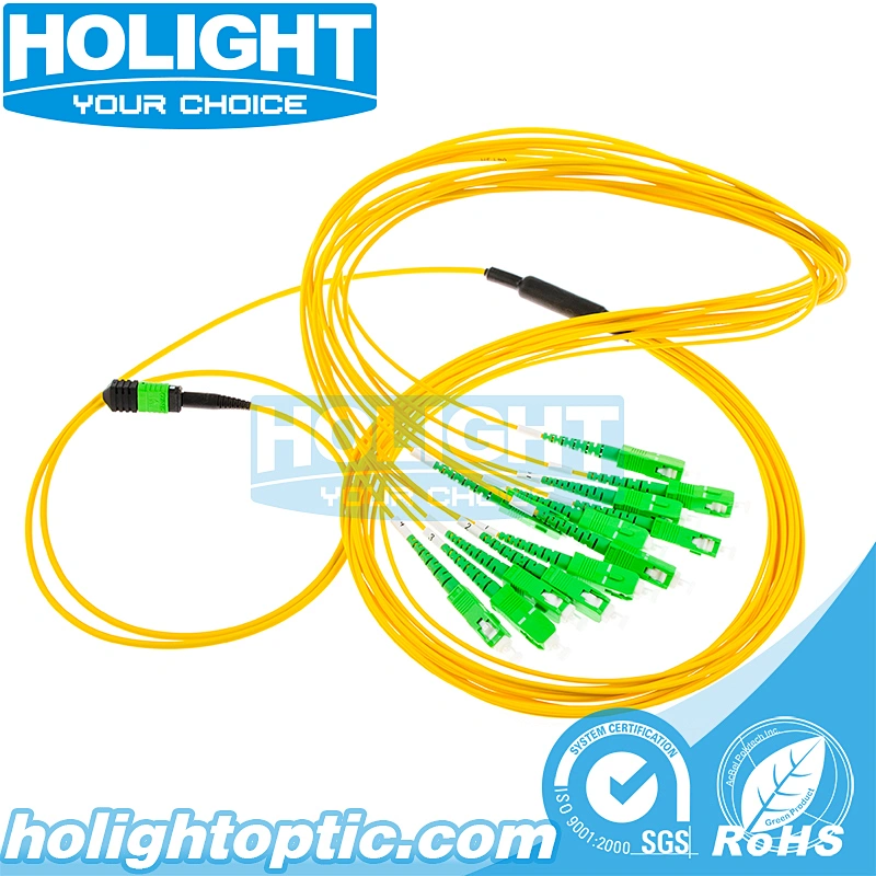 12 Core MPO/APC to SC/APC Single Mode Fiber Optic Patch Cable