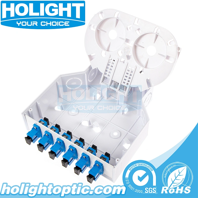 6 Core DIN Rail Mounted Terminal Box for Fiber Optic