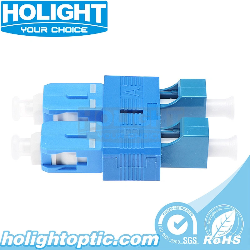 Hybrid Adapter SC Male to LC Female Singlemode Duplex Blue for Fiber Optic