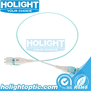LC to LC Uniboot Reversible Patch Cord, OM3 Duplex, Aqua