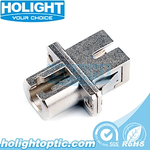 Hybrid Adapter LC/PC to SC/PC Singlemode Simplex Metal Type for Fiber Optic