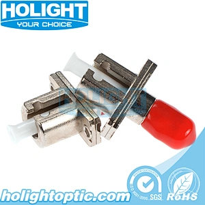 Hybrid Adapter LC/PC to ST/PC Singlemode Simplex Metal Type for Fiber Optic