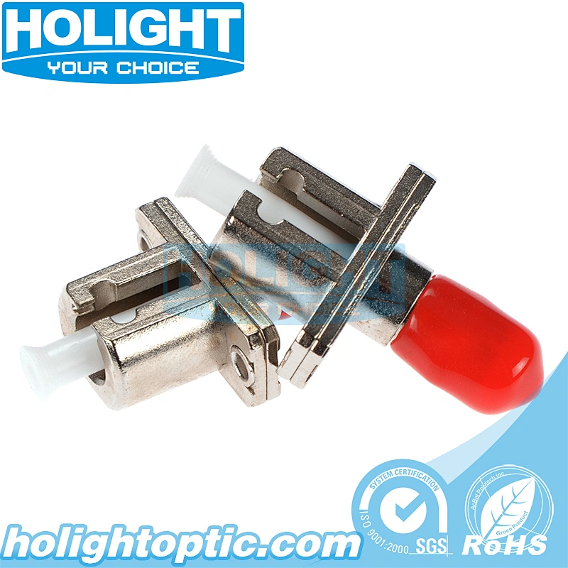 Hybrid Adapter LC/PC to ST/PC Singlemode Simplex Metal Type for Fiber Optic