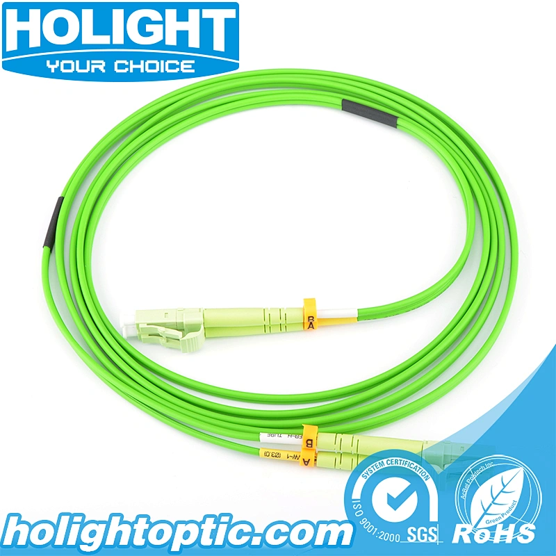 LC UPC to LC UPC OM5 Duplex 2.0mm fiber optic patch cable