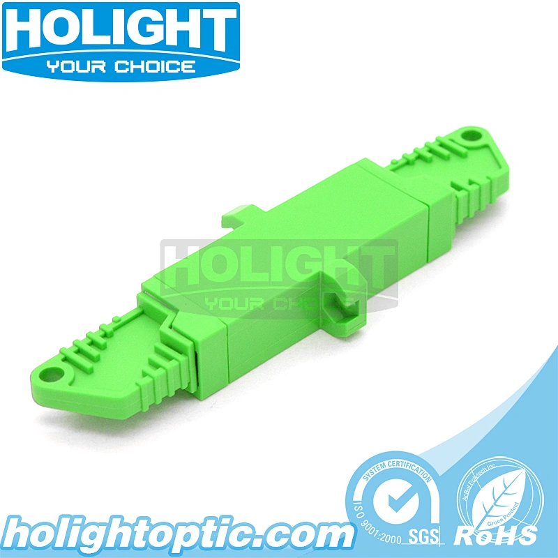 E2000/APC Simplex Single Mode Green Optical Adapter