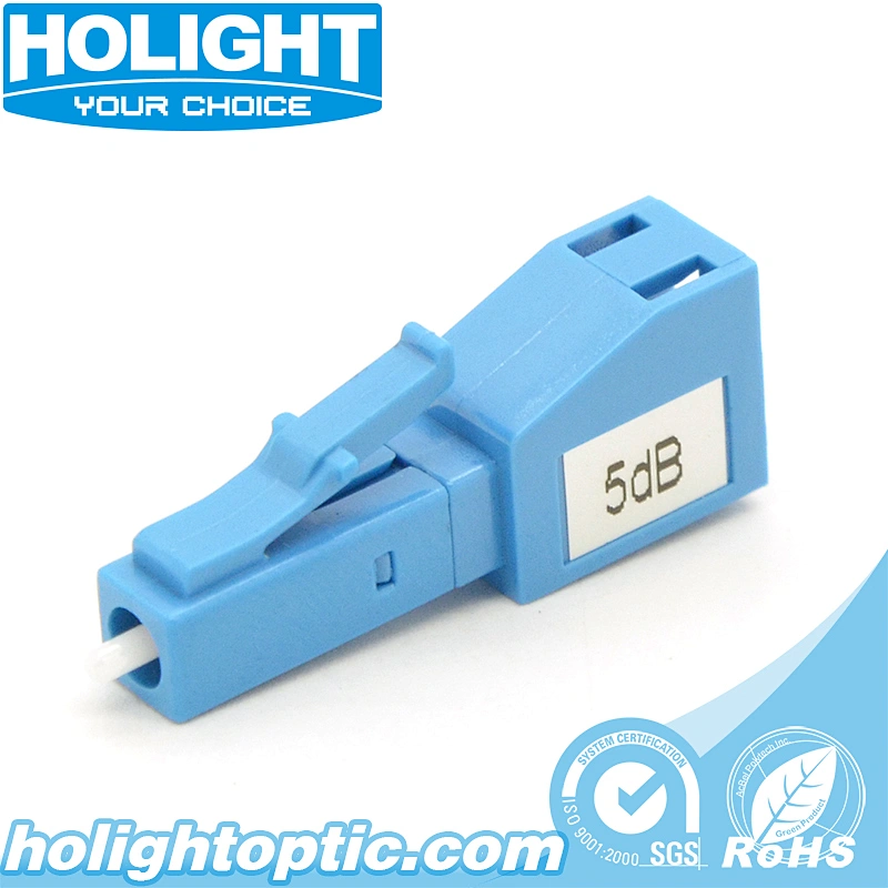 Plug-in Fiber Optic Attenuator LC/UPC Male to Female Blue