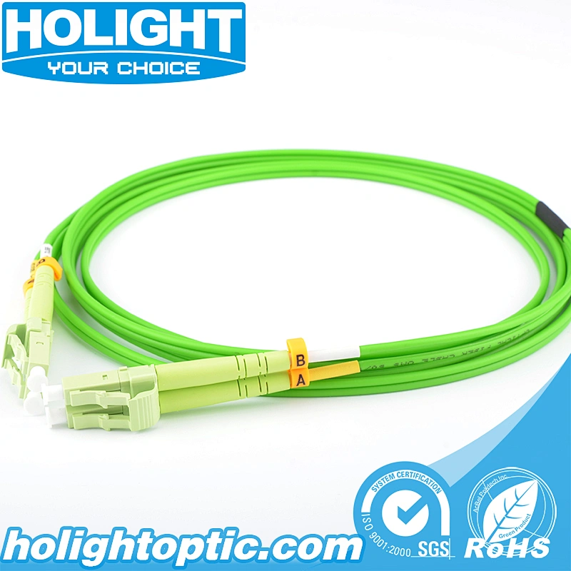 LC UPC to LC UPC OM5 Duplex 2.0mm fiber optic patch cable