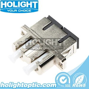 Hybrid Adapter LC/PC to SC/PC Singlemode Duplex Metal Type for Fiber Optic