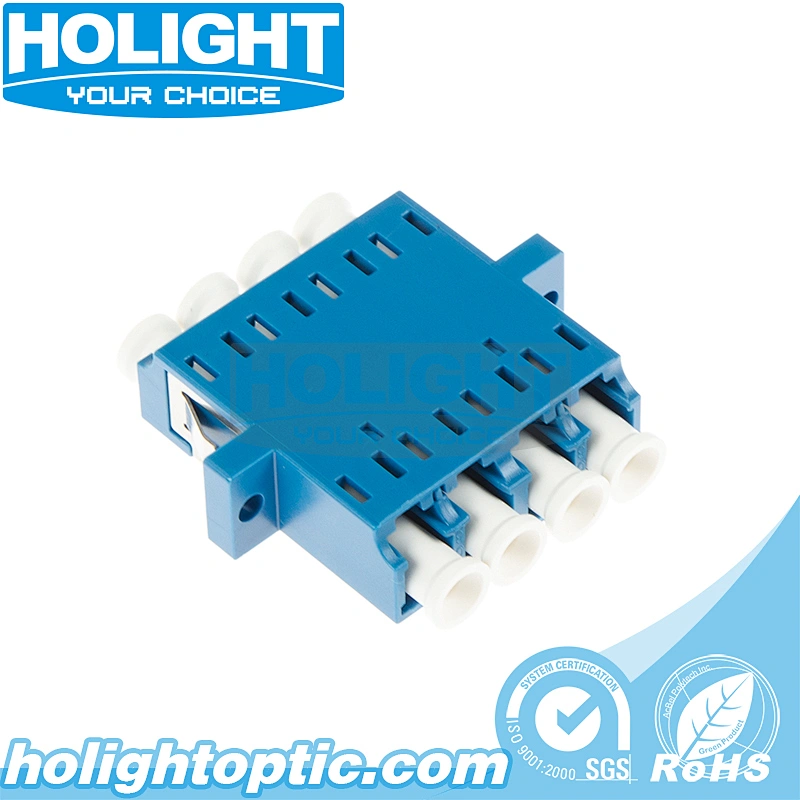 LC/PC to LC/PC Quad Single Mode Fiber Optic Adapter