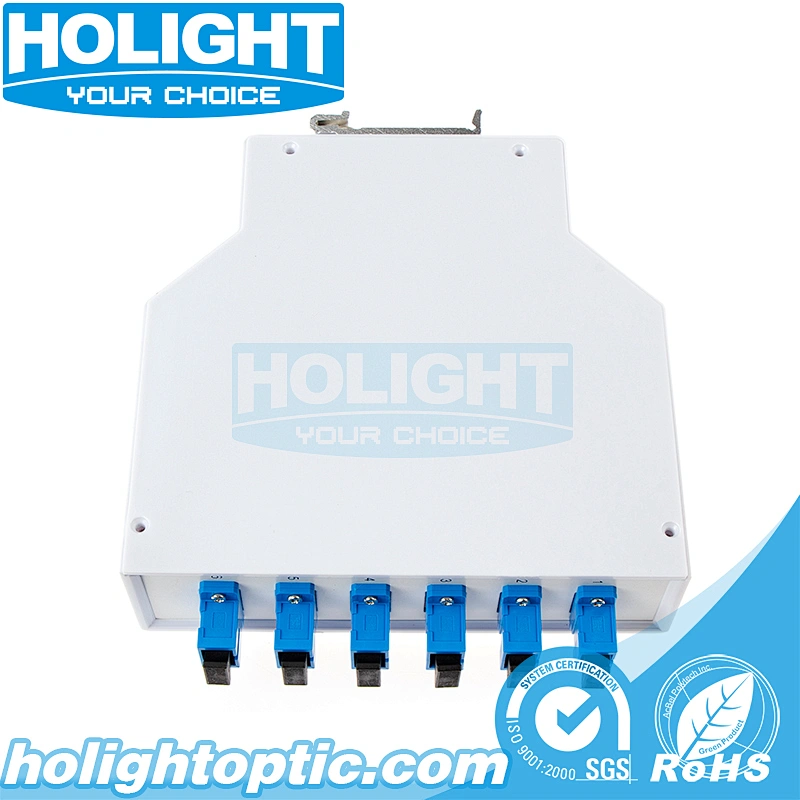 6 Core DIN Rail Mounted Terminal Box for Fiber Optic