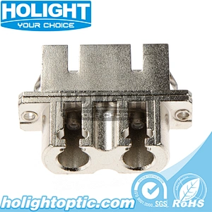 Hybrid Adapter LC/PC to SC/PC Singlemode Duplex Metal Type for Fiber Optic
