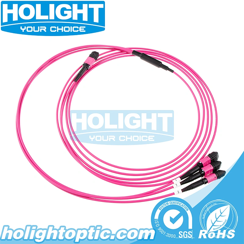 24Fibers MPO-8fibers 3xMPO OM4 mini 3.0mm Fiber Optic Patch Cable