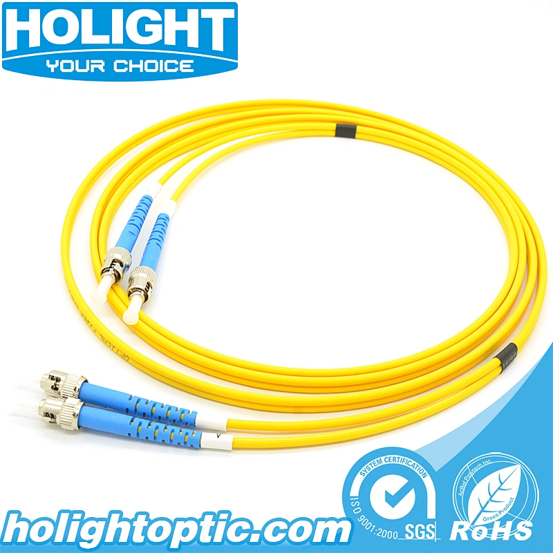 ST UPC to ST UPC Single mode Duplex 3.0mm fiber optic patch cable