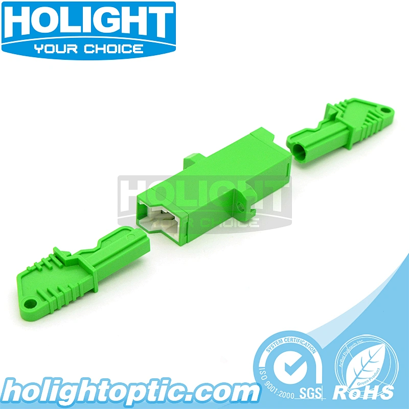 E2000/APC Simplex Single Mode Green Optical Adapter