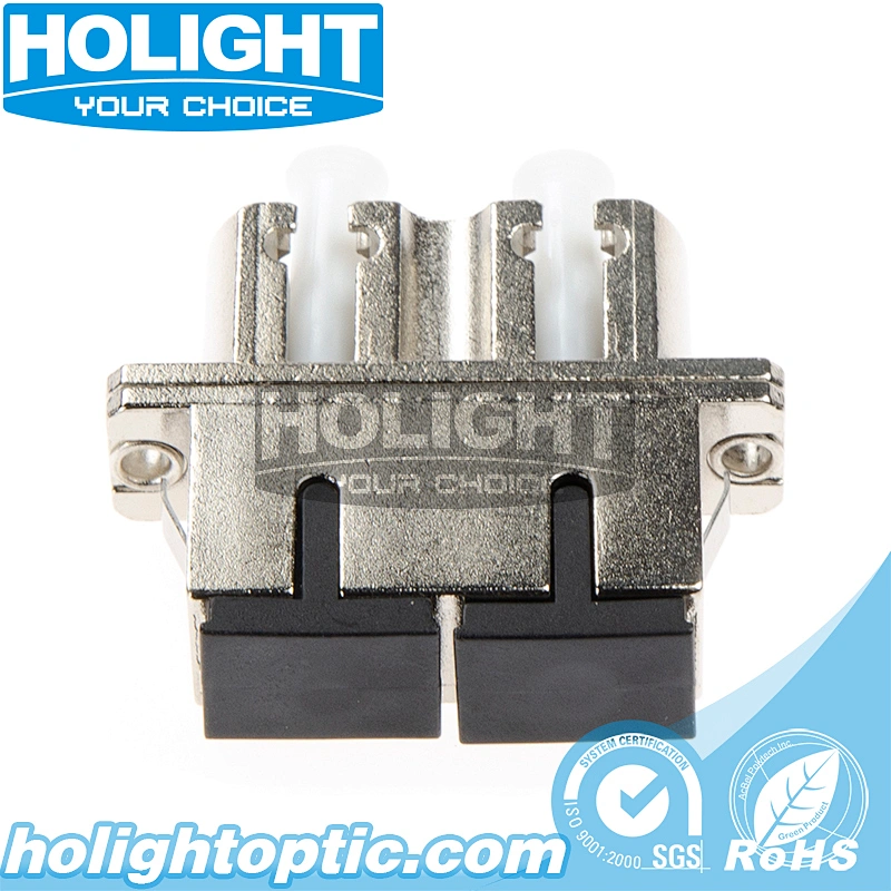 Hybrid Adapter LC/PC to SC/PC Singlemode Duplex Metal Type for Fiber Optic