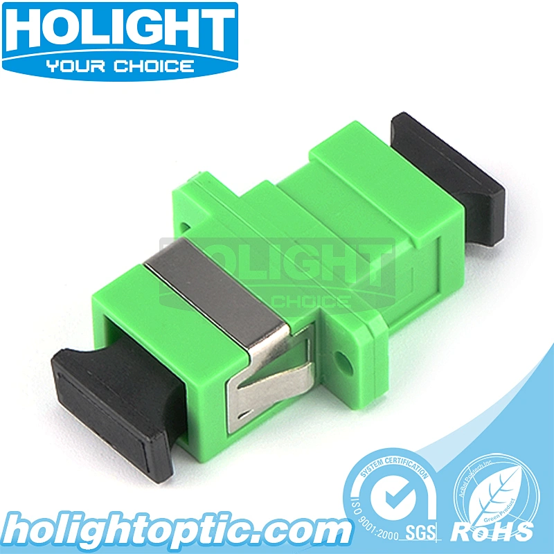 SC/APC to SC/APC Simplex Single Mode Fiber Optic Adapter