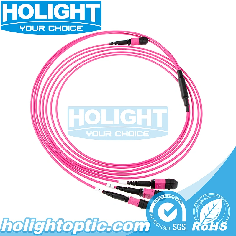 24Fibers MPO-8fibers 3xMPO OM4 mini 3.0mm Fiber Optic Patch Cable