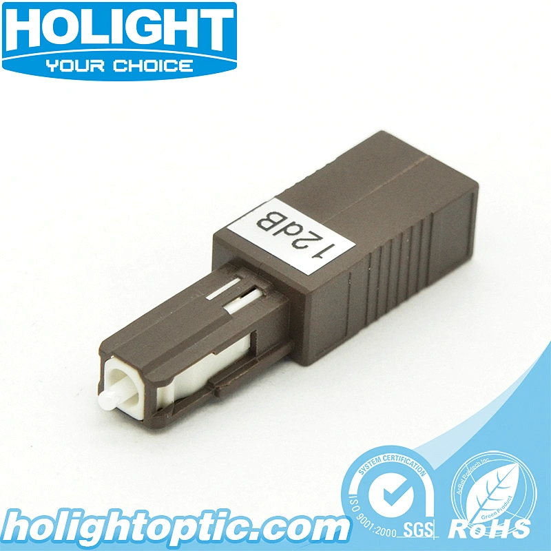 Plug-in Fiber Optic Attenuator MU/UPC Male to Female Brown