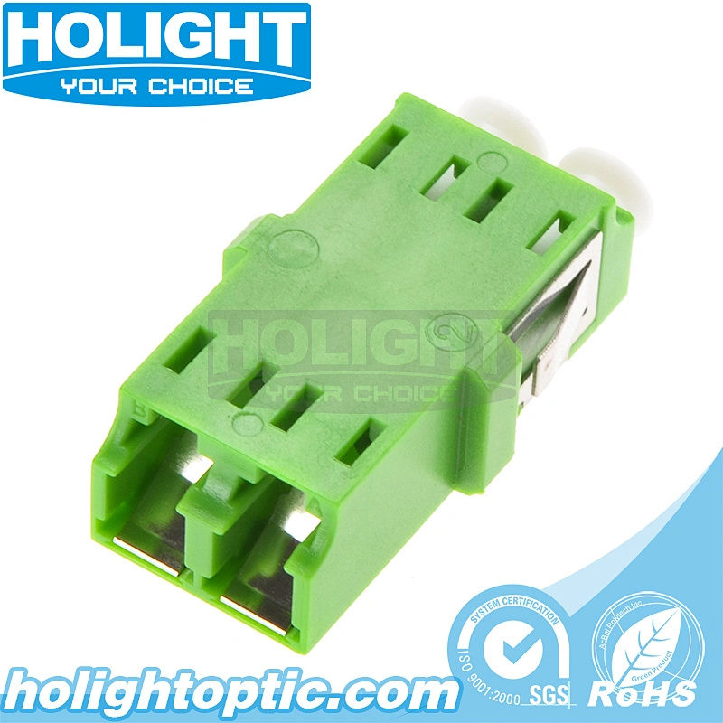 LC/APC to LC/APC Inner Shutter optical cable adapter Duplex without flange/with Y-shaped dust cap