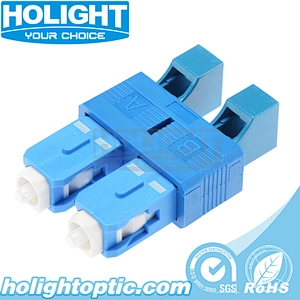 Hybrid Adapter SC Male to LC Female Singlemode Duplex Blue for Fiber Optic
