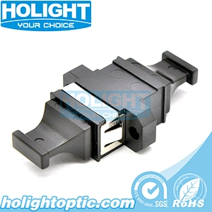 MPO Adapter SC Footprint Black with Flange Type