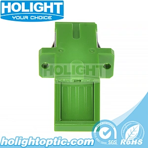 Swing Shutter SC/APC Simplex Single Mode Adapter with Flange