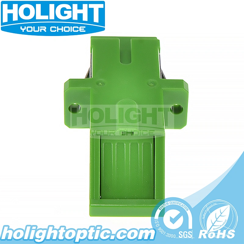 Swing Shutter SC/APC Simplex Single Mode Adapter with Flange