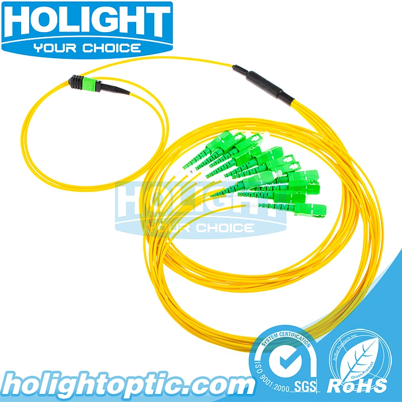 12 Core MPO/APC to SC/APC Single Mode Fiber Optic Patch Cable