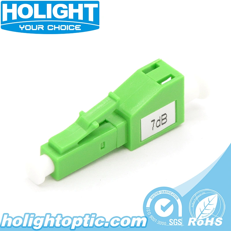 Plug-in Fiber Optic Attenuator LC/APC Male to Female Green