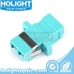 LC/PC to LC/PC Duplex OM3 Fiber Optic Adapter with Flange