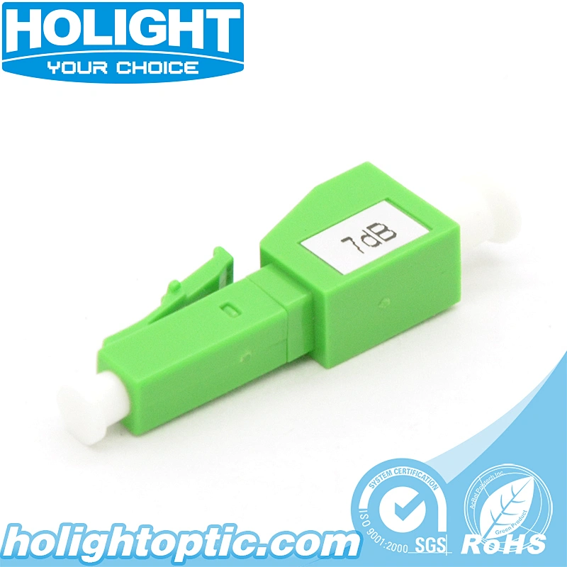 Plug-in Fiber Optic Attenuator LC/APC Male to Female Green