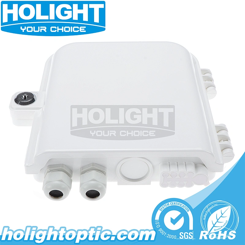HTB8014W 8 Core IP65 Indoor and Outdoor Fiber Optic Terminal Box Enclosure