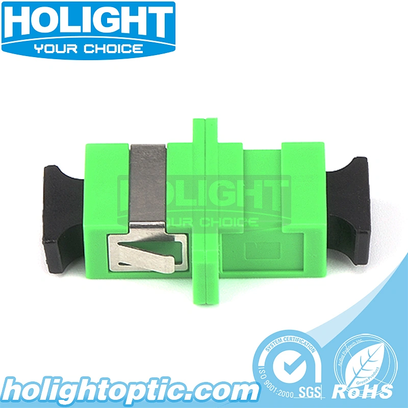 SC/APC to SC/APC Simplex Single Mode Fiber Optic Adapter
