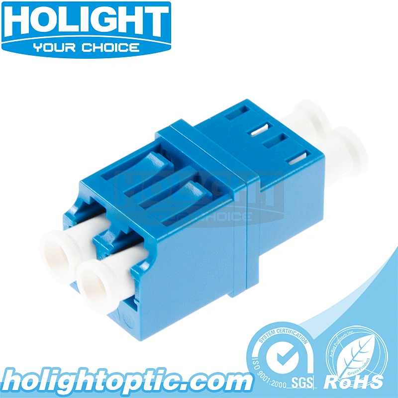 LC/PC to LC/PC Duplex Single Mode Fiber Optic Adapter Low Profile Type