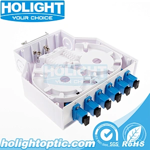 6 Core DIN Rail Mounted Terminal Box for Fiber Optic