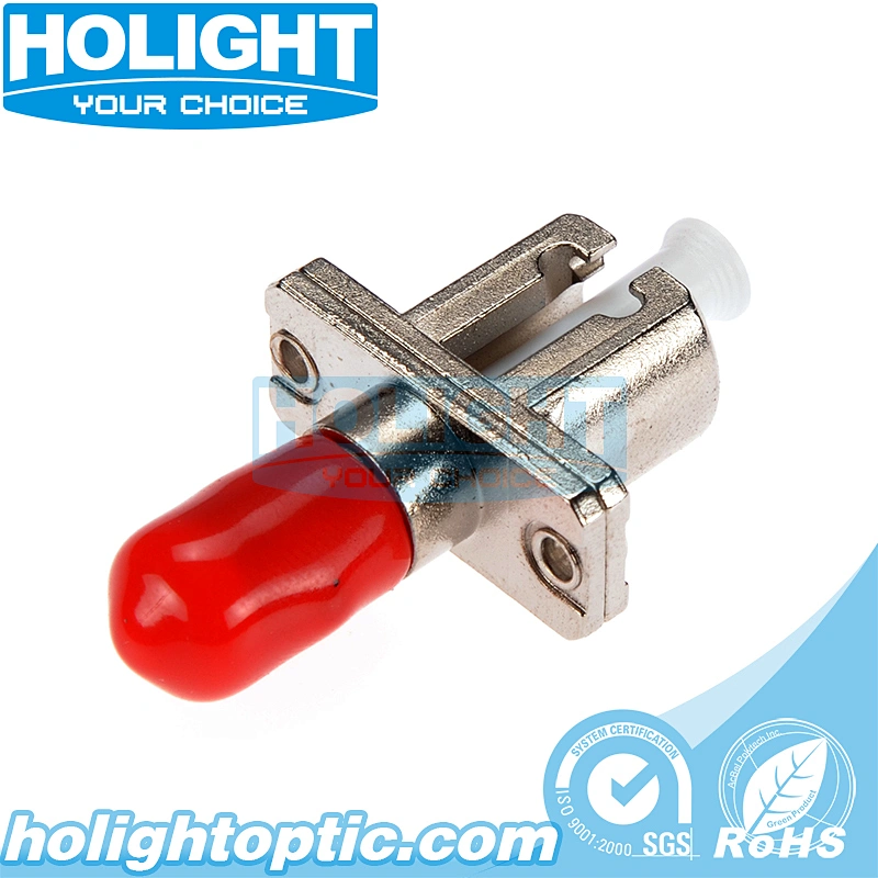 Hybrid Adapter LC/PC to ST/PC Singlemode Simplex Metal Type for Fiber Optic