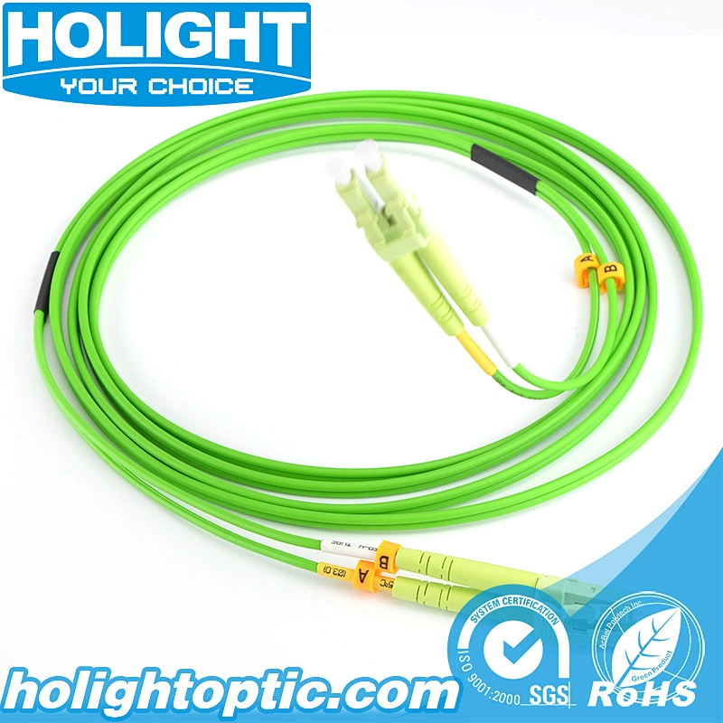 LC UPC to LC UPC OM5 Duplex 2.0mm fiber optic patch cable