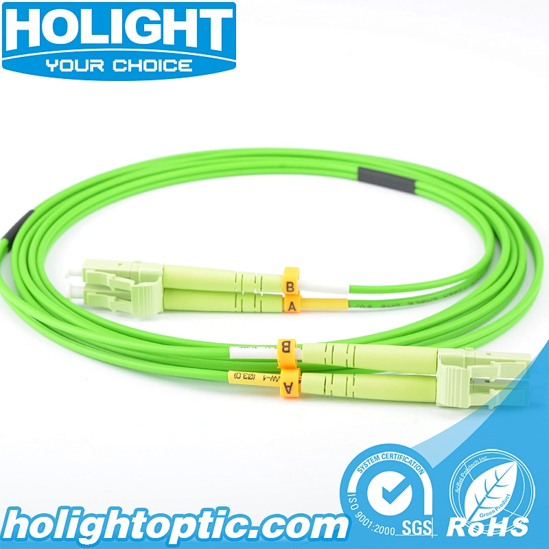 LC UPC to LC UPC OM5 Duplex 2.0mm fiber optic patch cable