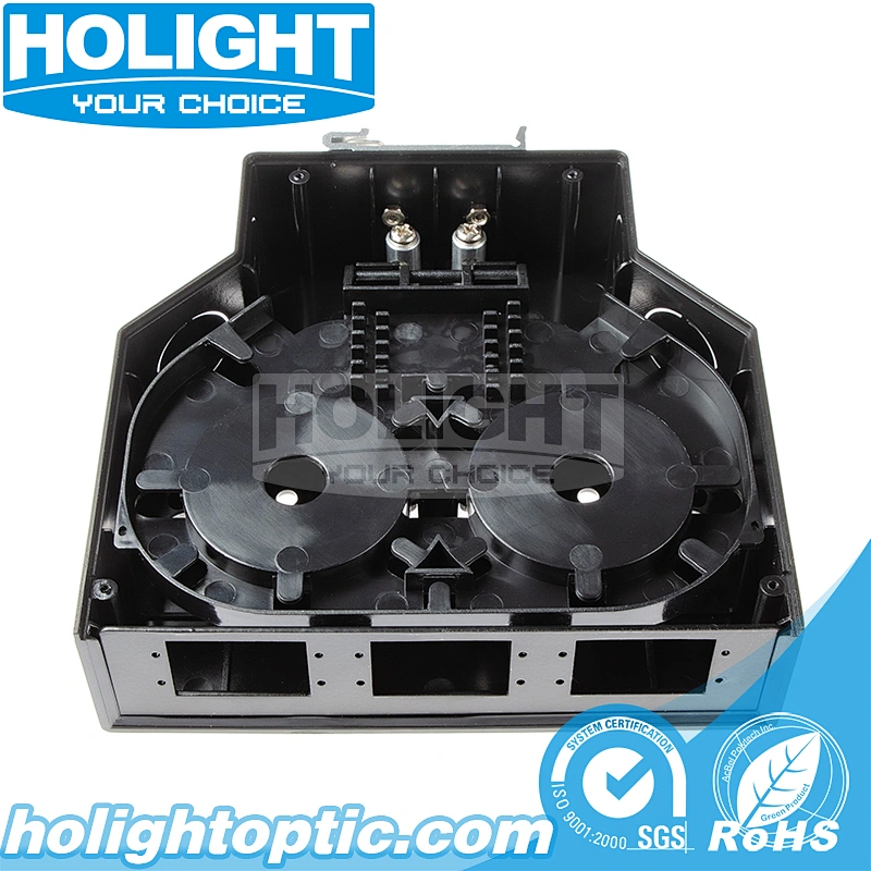 12 Core DIN Rail Mounted Terminal Box Black for Fiber Optic