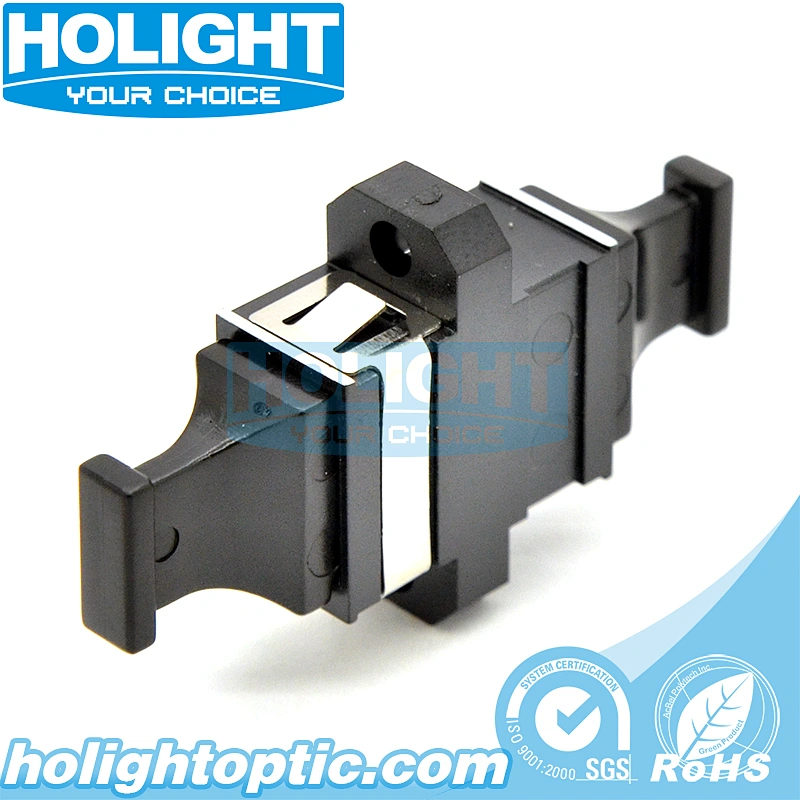 MPO Adapter SC Footprint Black with Flange Type