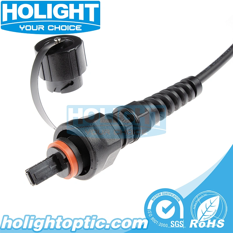 Armoured 24Fibers ODVA MPO-ODVA MPO OM4 φ7.0mm Patch cable
