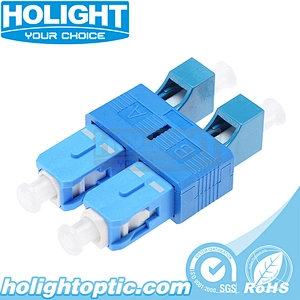 Hybrid Adapter SC Male to LC Female Singlemode Duplex Blue for Fiber Optic